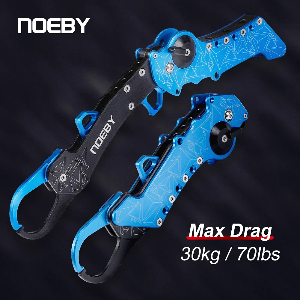 Noeby New Collapsible Fishing Grip Aluminium Alloy Fish Lip Grip Fish Hook Controller Adjustable with Connect Ring Fishing Tool