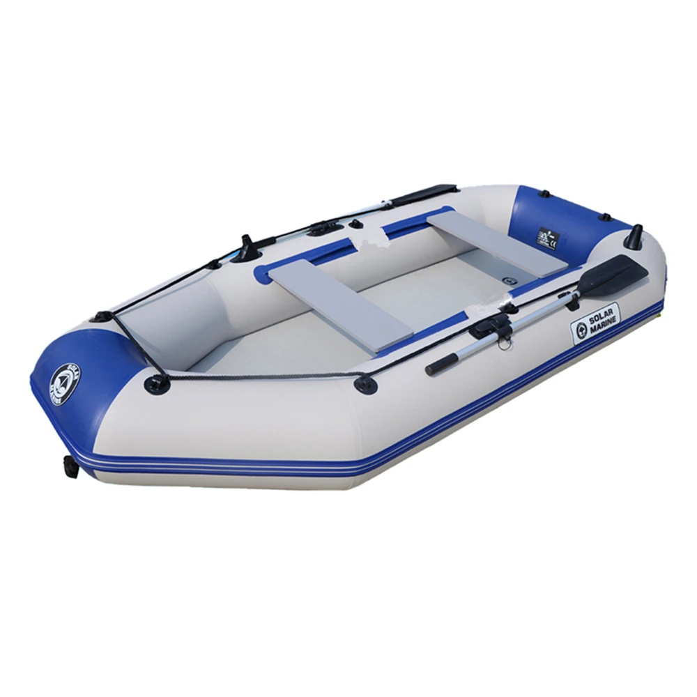 SolarMarine 2.7M 4-osobowa 0.9PVC nadmuchiwana łódź kajak wędkarski gruba i odporna na zużycie mata powietrzna do kajaków podłoga ze wszystkimi akcesoriami — 2