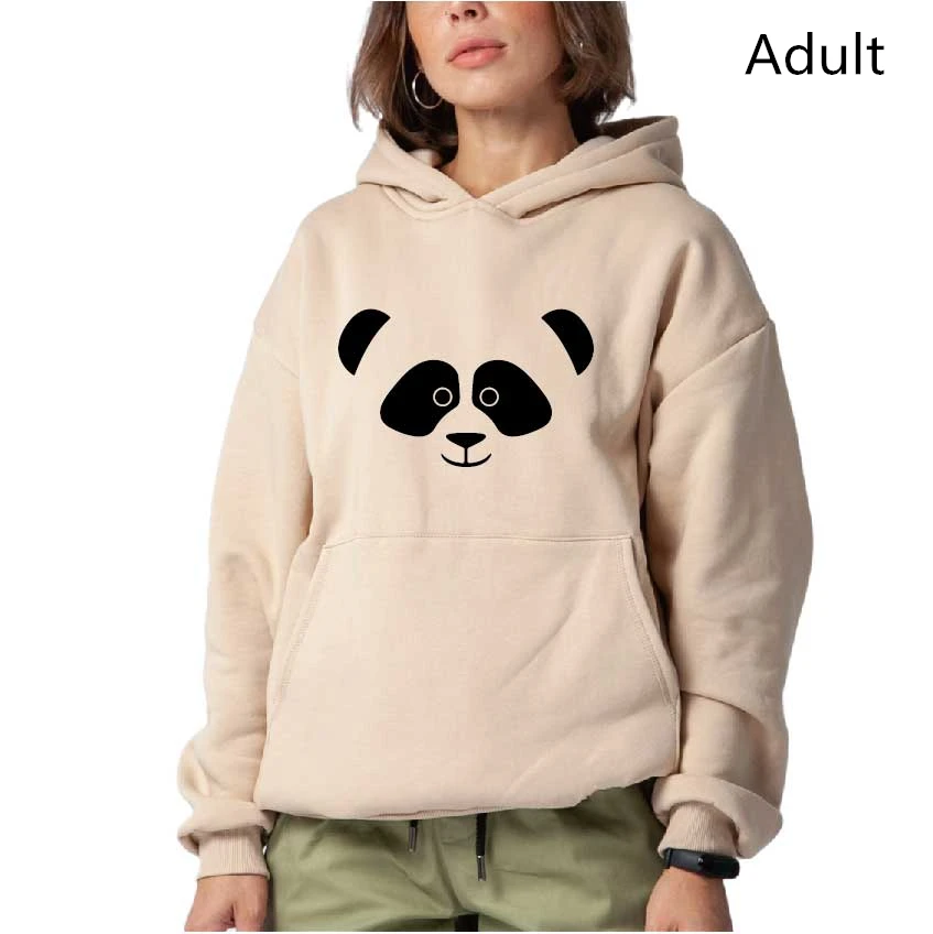 

Parent-Child Outfit Panda Childrens Spring Kids Hoodie Cotton Mix Multi Colour Hoodie Gift Idea Top Cute Thick Fleece Jacket