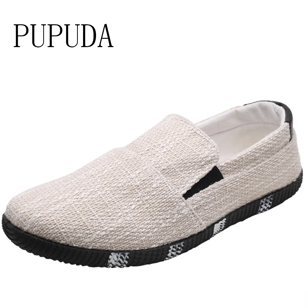 

PUPUDA Men Loafers Espadrilles Men Casual Shoes Breathable Slip On Sneakers Men Comfortable Slip On Shoes Male Driving Sneakers