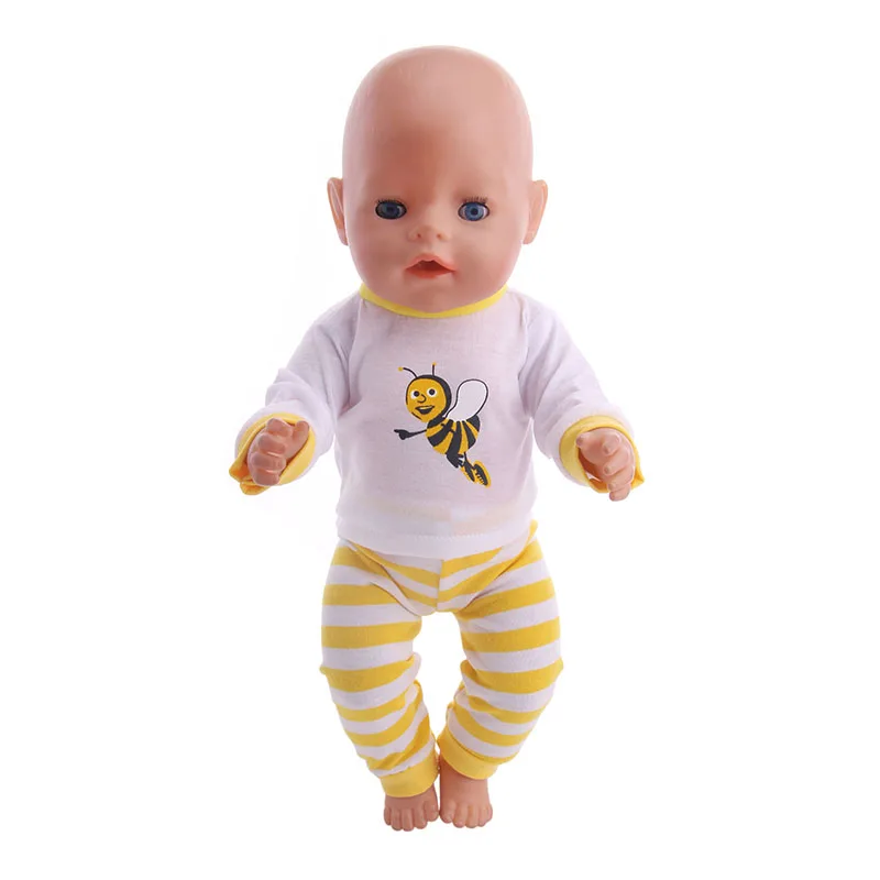 Clothes For Reborn Dolls Handmade Yellow Dress Outfit Fit 18Inch Girl Doll&43cm New Baby Born Doll,Russian Doll,Toys For Girls