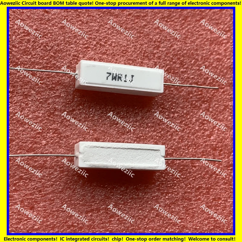 

10Pcs/Lot 7WR1J 7W0.1ΩJ RX27-1 SQP Horizontal Cement Resistance 7W0.1ohm 0.1RJ Ceramic Resistance Precision ±5% Power Resistance