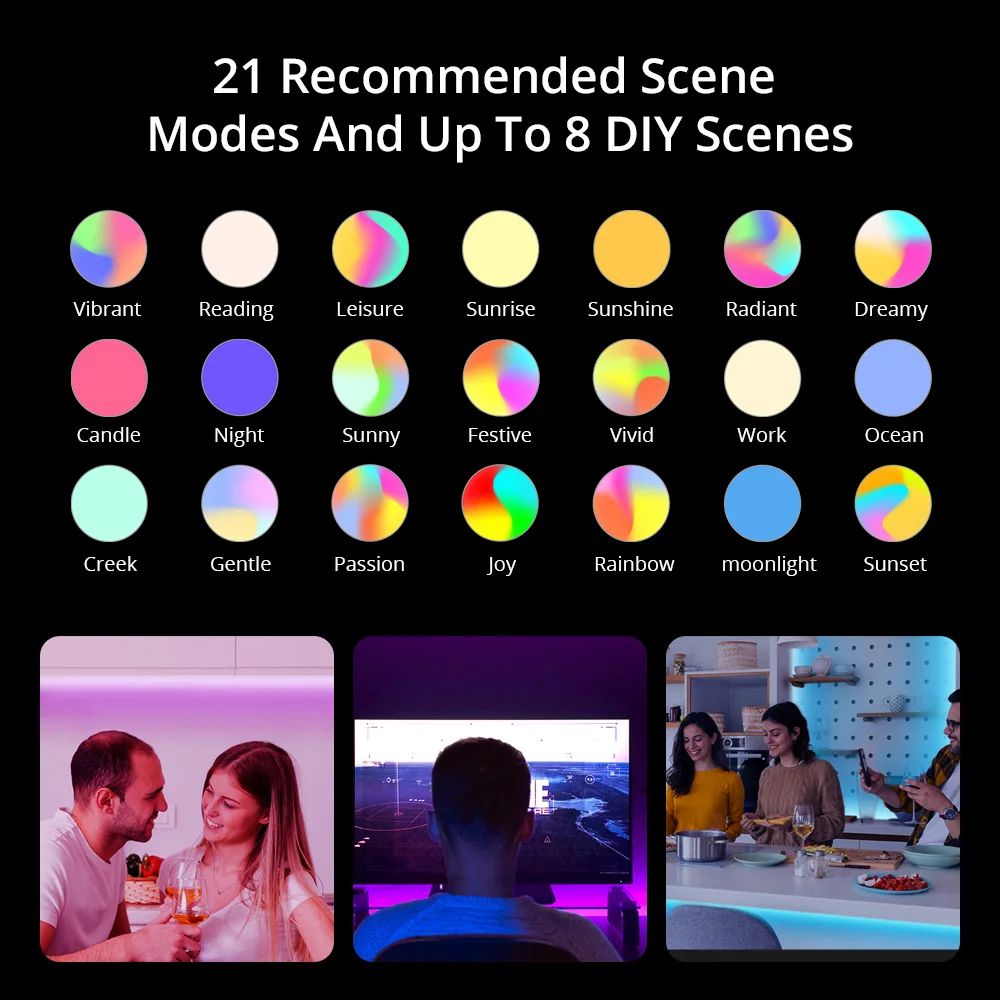 SONOFF-tira de luces LED L2 RGB, Control remoto mejorado compatible con Bluetooth a través del Control de voz eWeLink, compatible con Alexa y Google Home