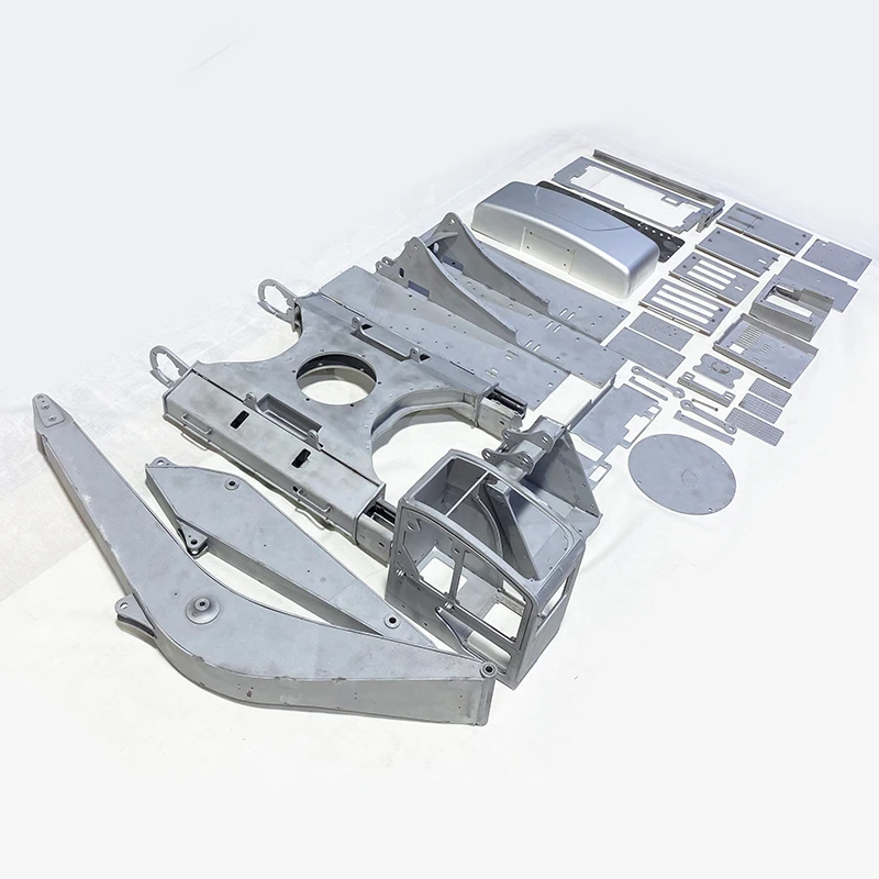 1/12 Hydraulic Excavator Model Chassis Alloy Excavator Model Excavator Chassis Parts Kit