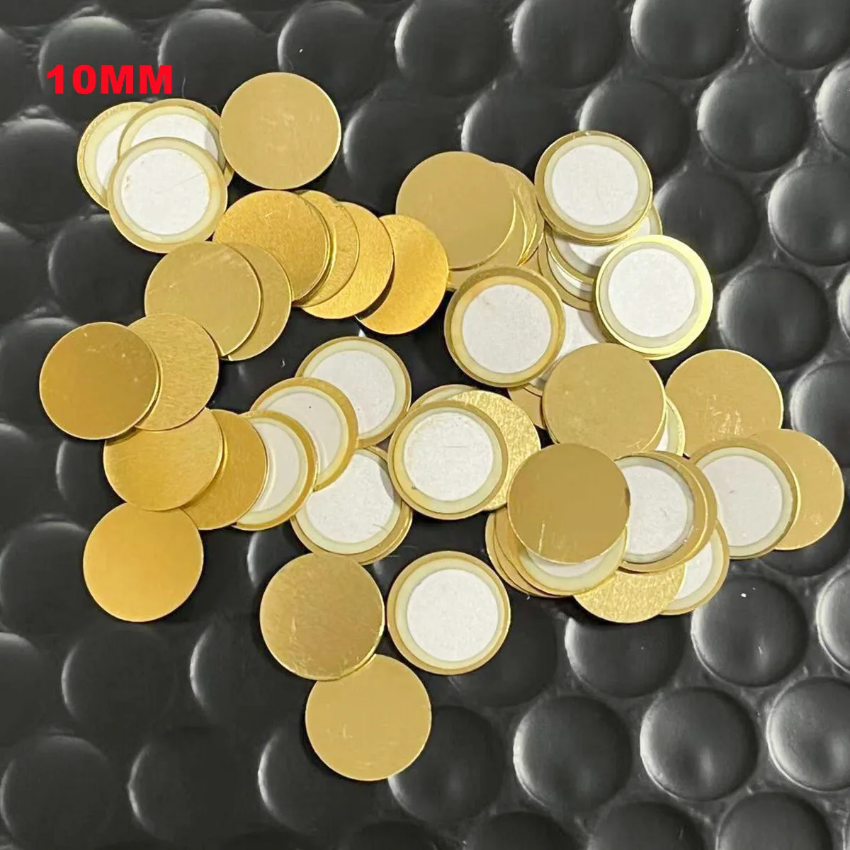 10ピース/ロット10ミリメートル圧電ブザーサウンダセンサートリガードラムディスクワイヤー銅圧電ブザーブザースピーカーdiy