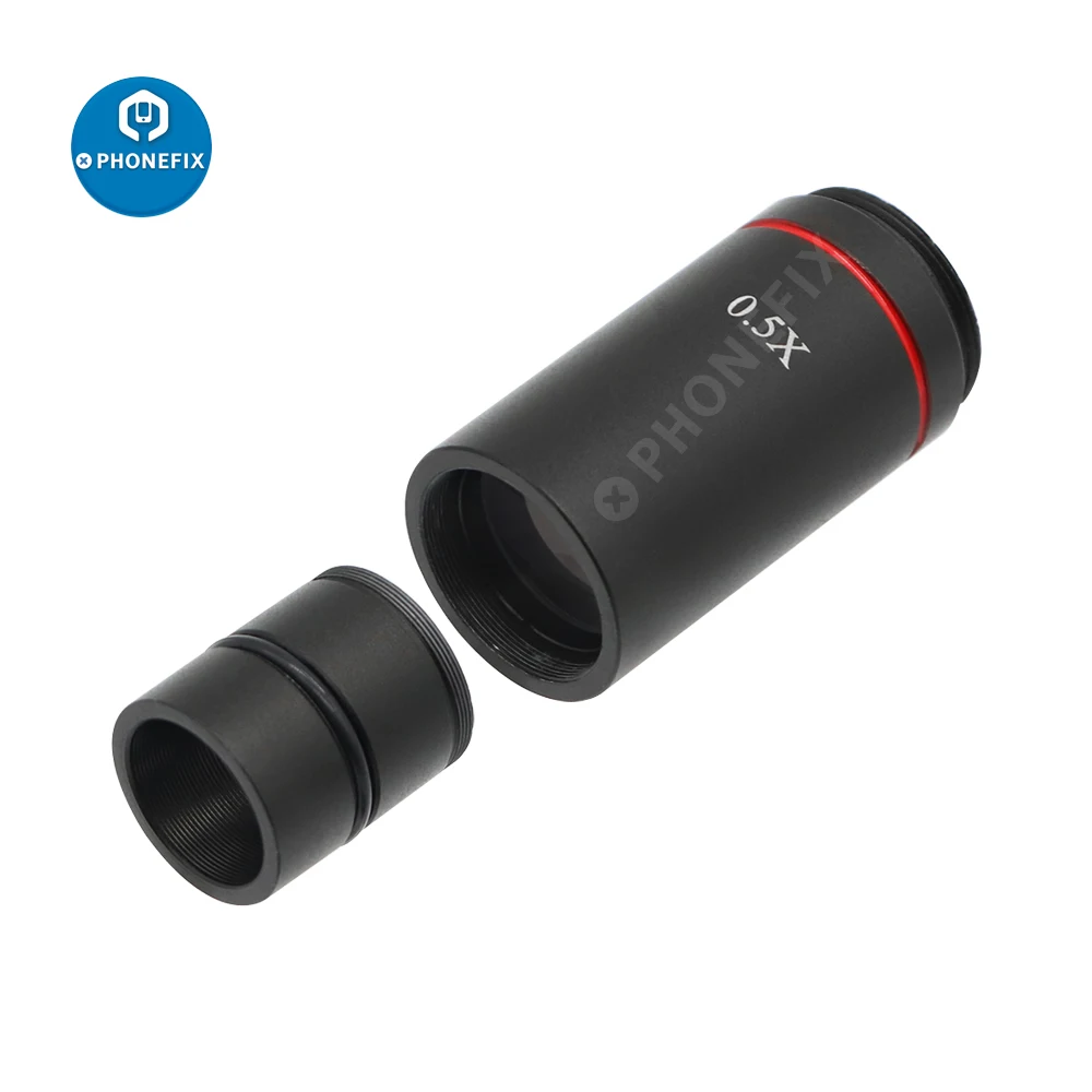 

0.5X C Mount Microscope Adapter 23.2mm Electronic Eyepiece Optical Reduction Lens for Biological Stereo Microscope CCD Camera