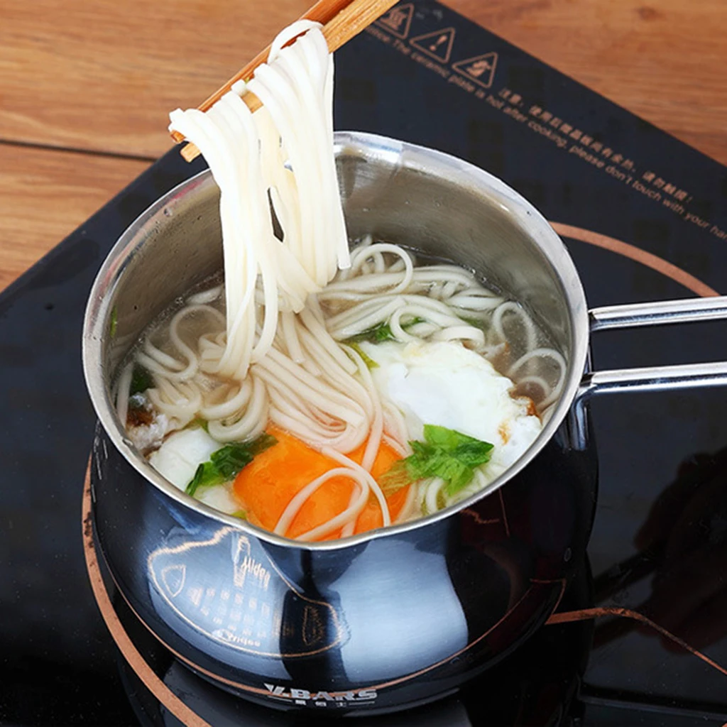 مقلاة حليب من الفولاذ المقاوم للصدأ ، مقلاة صلصة ، معكرونة بميزان #4