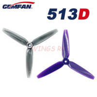 24pcs/12Pairs GEMFAN 513D 5.1X3.5X3 5inch 3-Blade FPV PC Propeller 3D Durable 5mm Props For FPV Racing Freestyle Drone 2206 2207