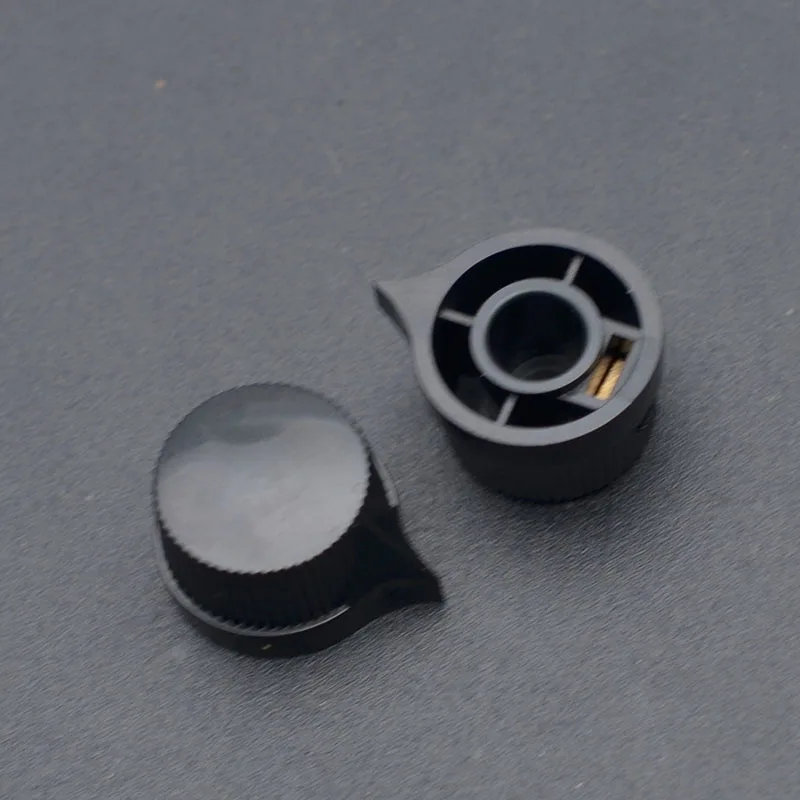 Schraube Gesperrt 6,4mm Checken Kopf Gitarre Effekte Pedal Pointer Gitarre AMP Knob Elektrische Gitarre Topf Potentiometer Knöpfe Schwarz