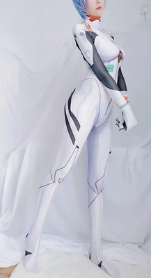 Rei Ayanami Cosplay Costume White Bodysuit Jumpsuit Halloween Party Cosplay Zentai Catsuit