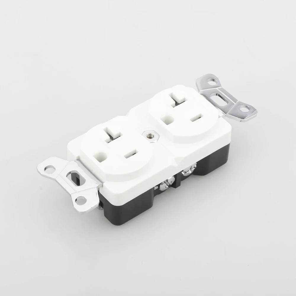 

1piece Audiocrast W15R Pure copper Rhodium Plated AC US Power Duplex Receptacles wall outlet Socket distributor US Duplex
