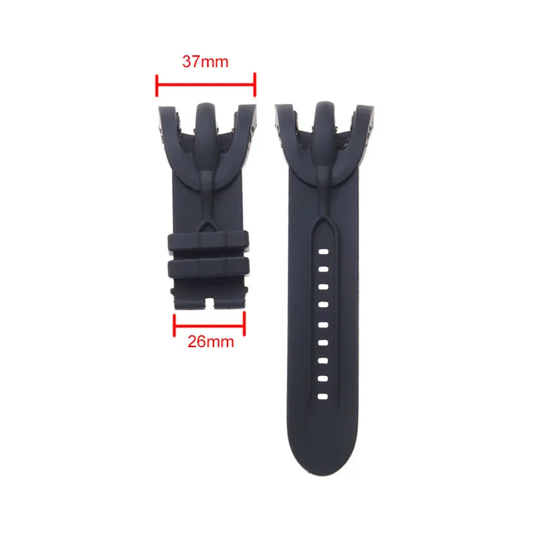 High quality 36mm black silicone watch strap for Invicta Venom 53.7mm watchband bracelet belt sports waterproof Accessories