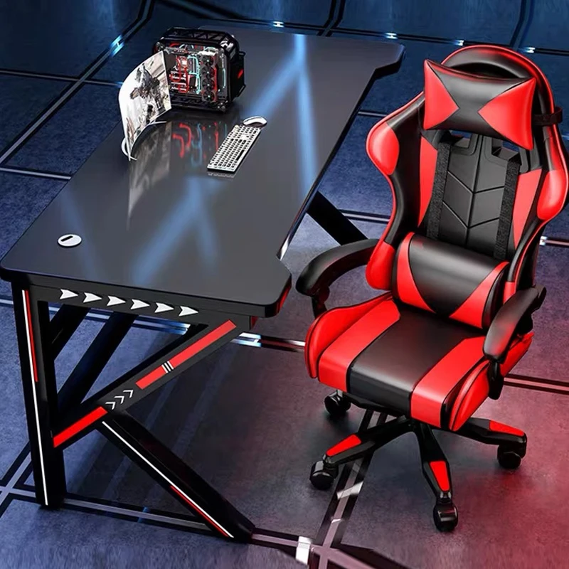 black computer desk home desktop game e-sports table anchor live computer desk game Internet cafe gaming desk