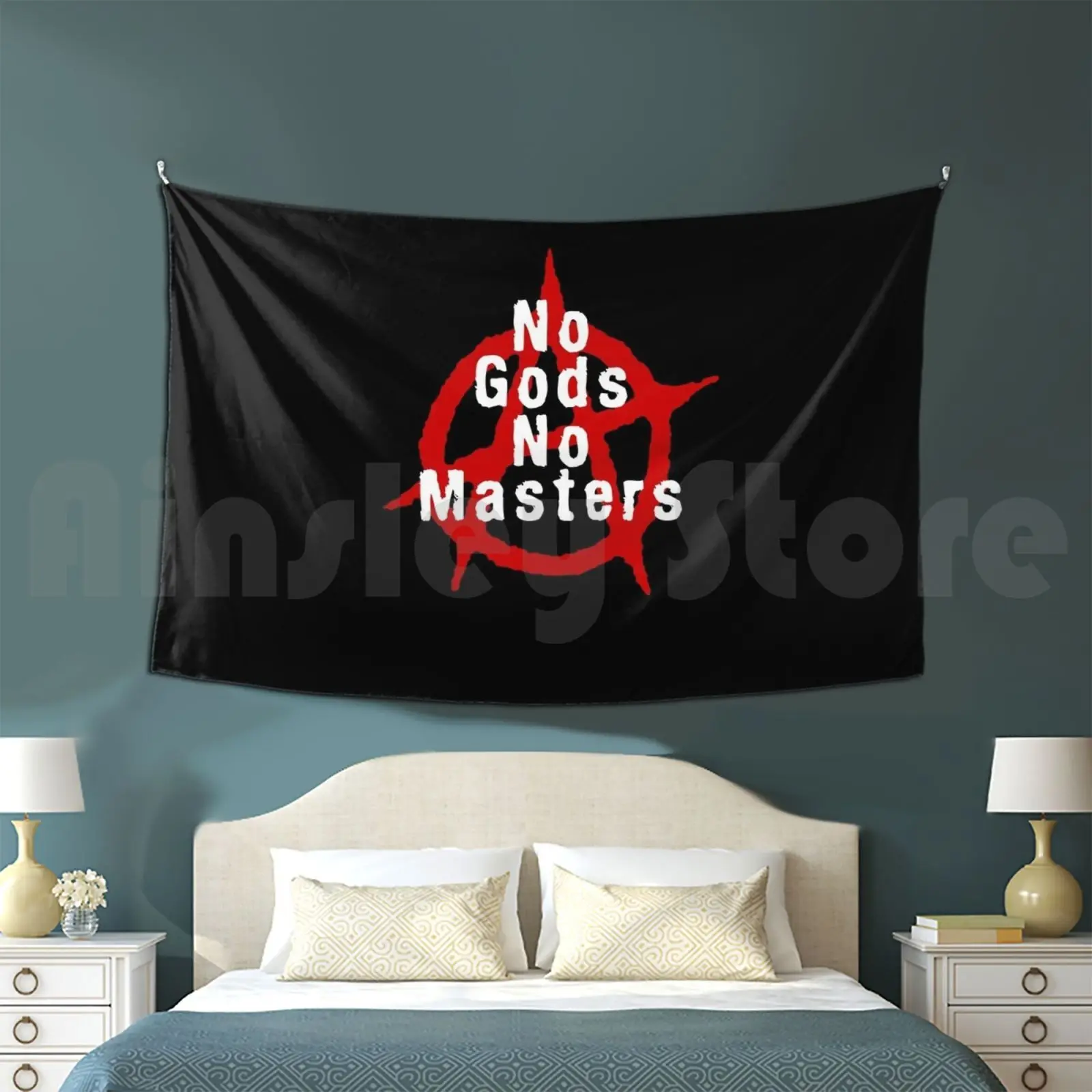 Anarchy. No Gods , No Masters. Customized Tapestry Anarchy Anarchism Anarchist Libertarian Punk Liberty