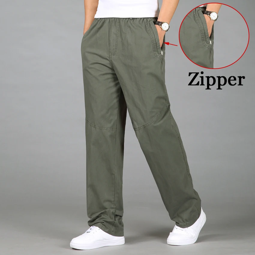 2025 Fashion Men Pants Casual Cotton Long Pants Straight Joggers Male Fit Plus Size 5XL 6XL Luxury Business Summer Trousers Men