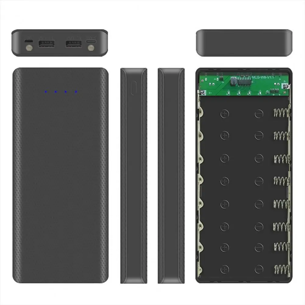 W8 Power Bank Case Battery Holder 8*18650 Charger Box Power Bank Battery Box DIY Battery Shell Case Charging Storage Case image 4
