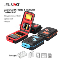 Lensgo D910 Camera Battery Case for Canon LP-E6N/LP-E17/Sony NP-FW50/NP-FZ100 EN-EL15,SD CF XQD Card Storage Holder Box Case