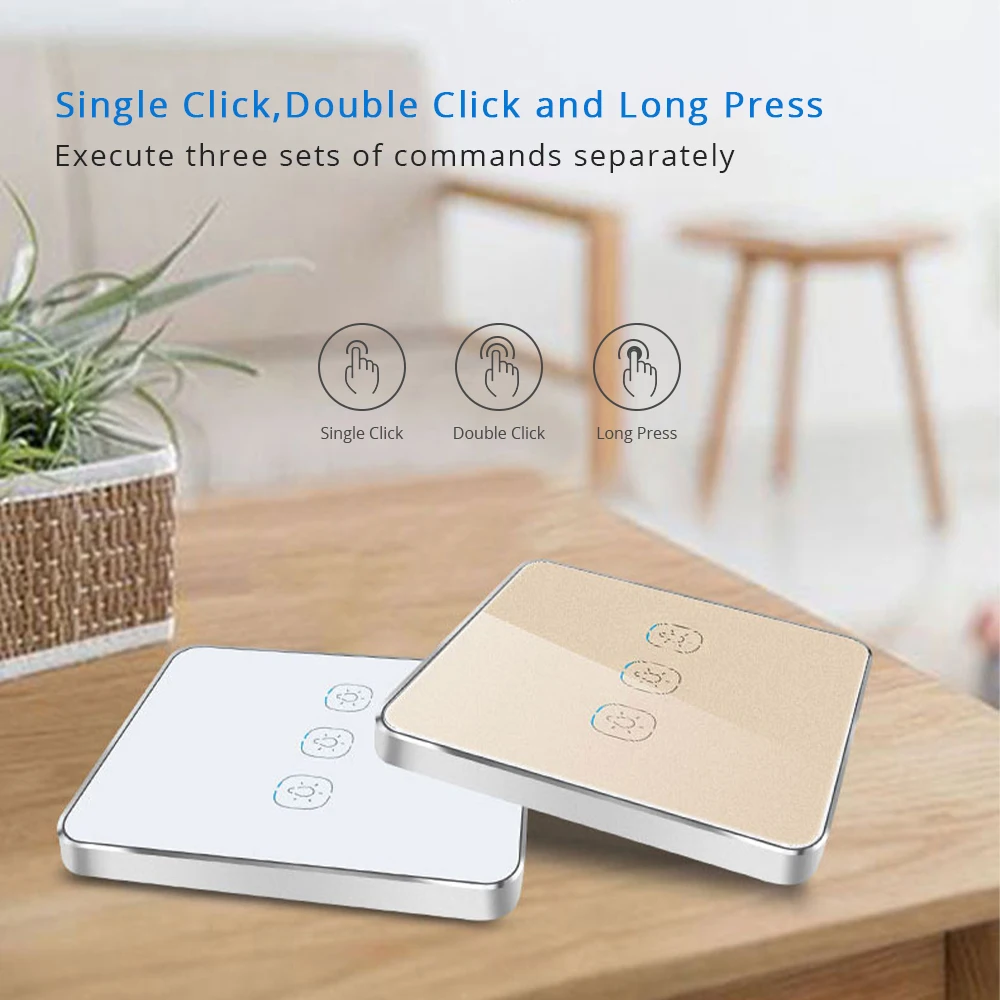 Zemismart Wireless Switch Work with Tuya Zigbee Hub One Two Three Gangs Touch Switches Sticker Battery Smart Life App Control
