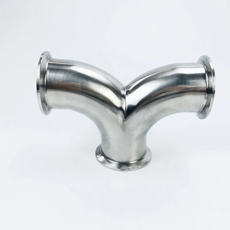 2'' (51mm)OD64,Sanitary Tri-Clamp Y-type Pipe,3 way Tee Connector Pipe Fitting For Homebrew,Stainless Steel 304