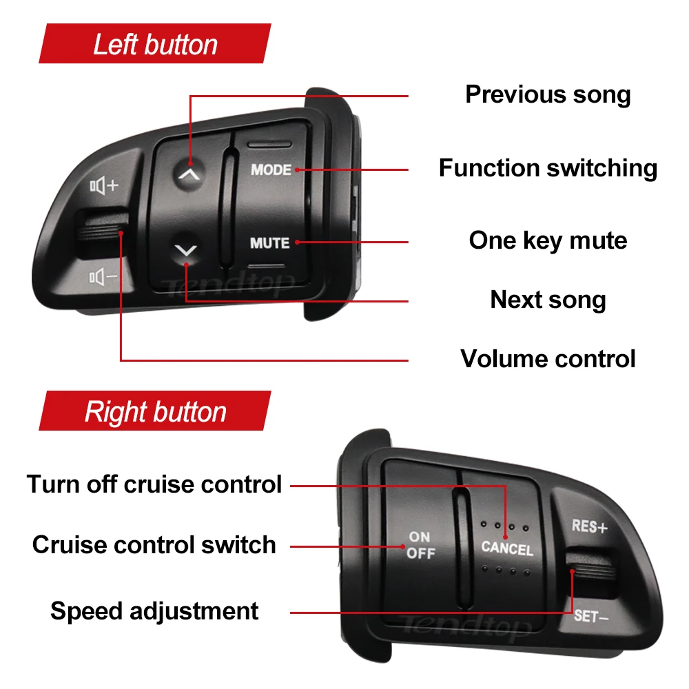 Multifunction Steering Wheel Button Switch For KIA Sportage SL Steering Wheel Audio Channel Constant Speed Cruise Control Button