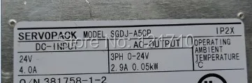 

Industrial YASKAWA SERVOPACK SGDJ-A5CP IP2X DF0200063-E0 SGDJ-CA03CPA SGDJ-CBA5CA REV.E