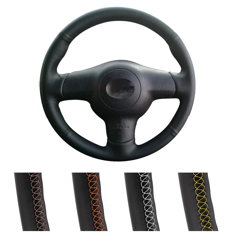 DIY Customized Car Steering Wheel Cover For Toyota Corolla 2004-2006 Caldina 2002-2007 RAV4 (US) 2005 Auto Leather Steering Wrap