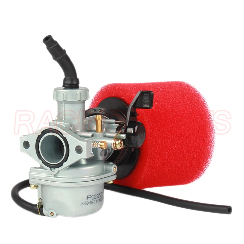 PZ22 22mm Carburetor & 38mm Air Filter For Keihin 125cc KAYO Apollo Bosuer xmotos Kandi dirt/pit bikes monkey bikes ATV