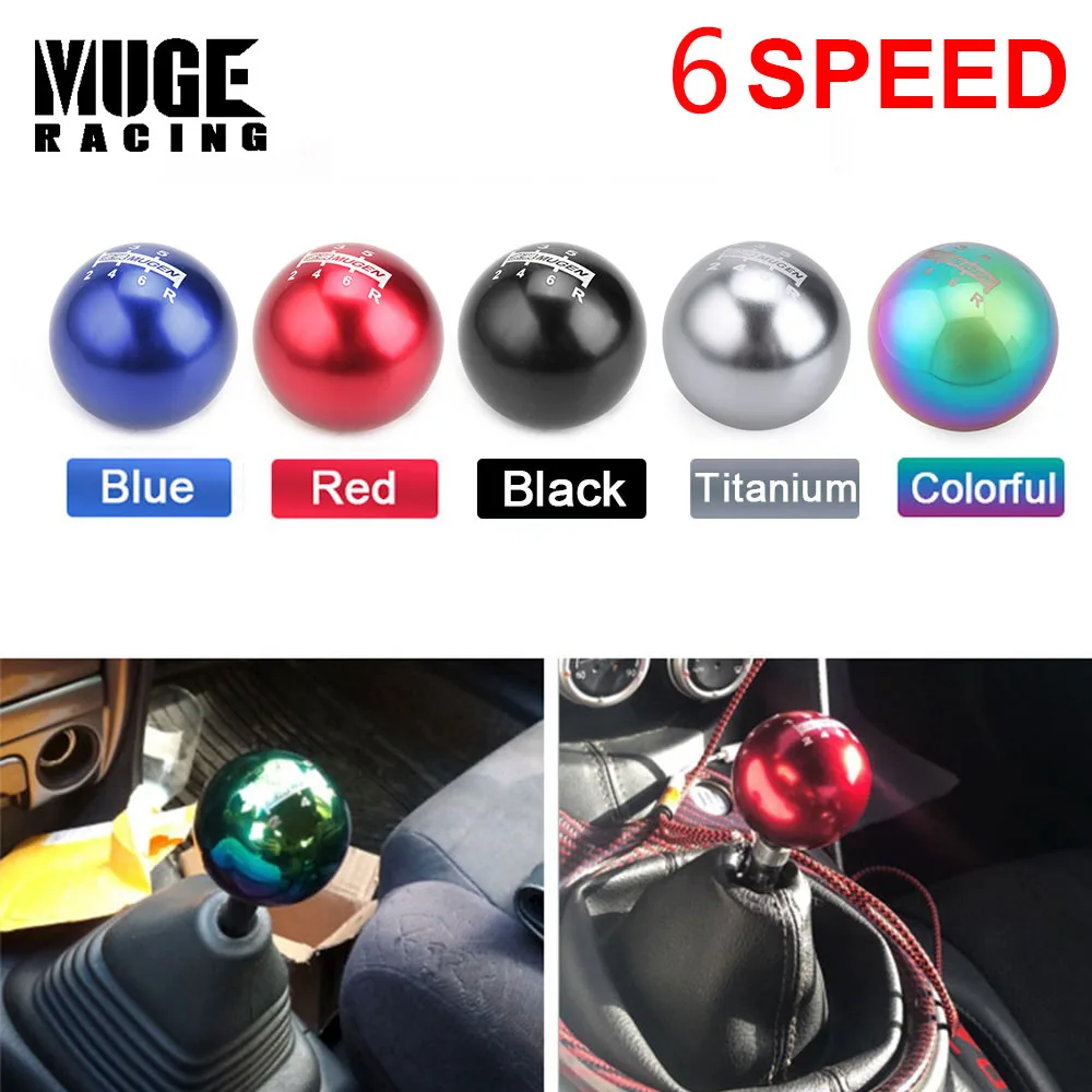 6 Speed Universal 50MM Gear Stick Shift Knob Aluminum Manual Spherical for Honda/TOYOTA/MAZDA Car Modified Shifter SFN012