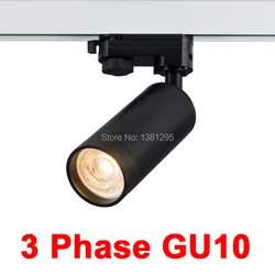 1 sztuk LED Rail Spots GU10 montaż sufitowy reflektor szynowy reflektor 1 3 fazy Fase 2 4 drut biały czarny Tracklight oprawa