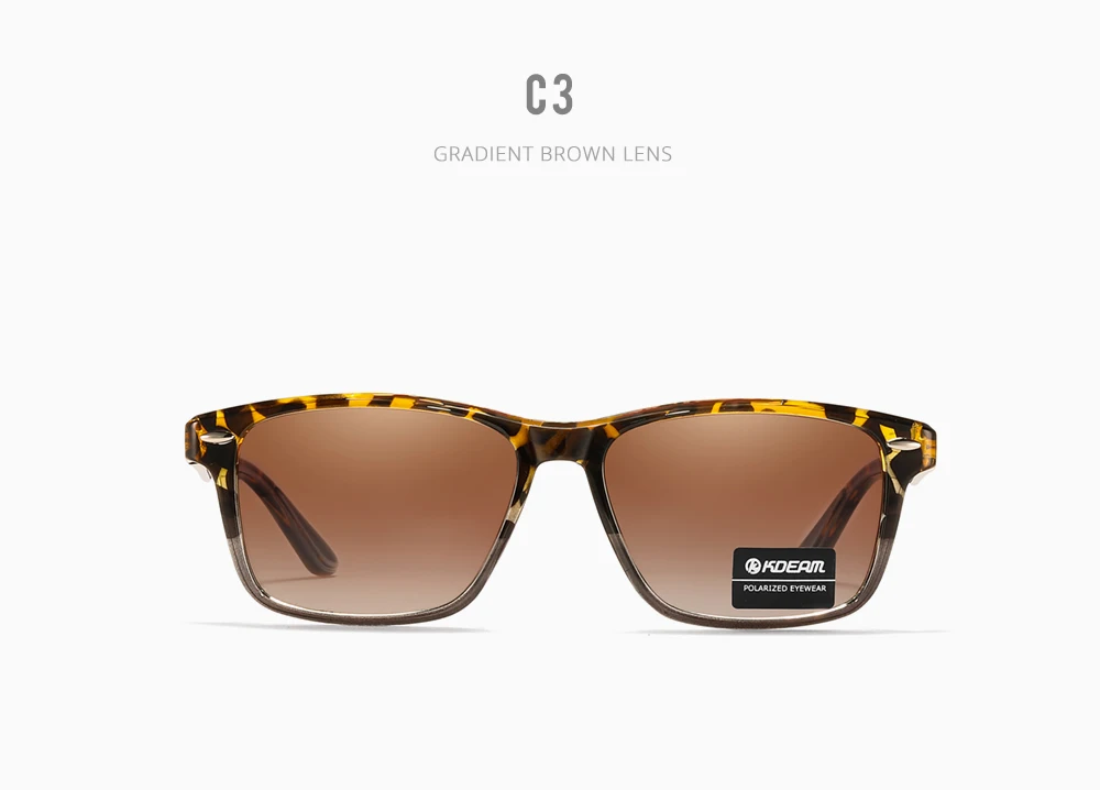 KDEAM TR90 Rahmen und Farbverlauf polarisierte Brille UV100 % Herren-Angelsonnenbrille, langlebiges Material – Detail 12