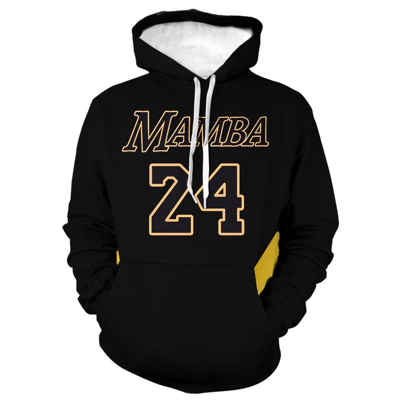 

Men's and women's new No. 24 basketball star hoodie comfortable sweatshirt 3D printing streetwear pullover high quality jacket