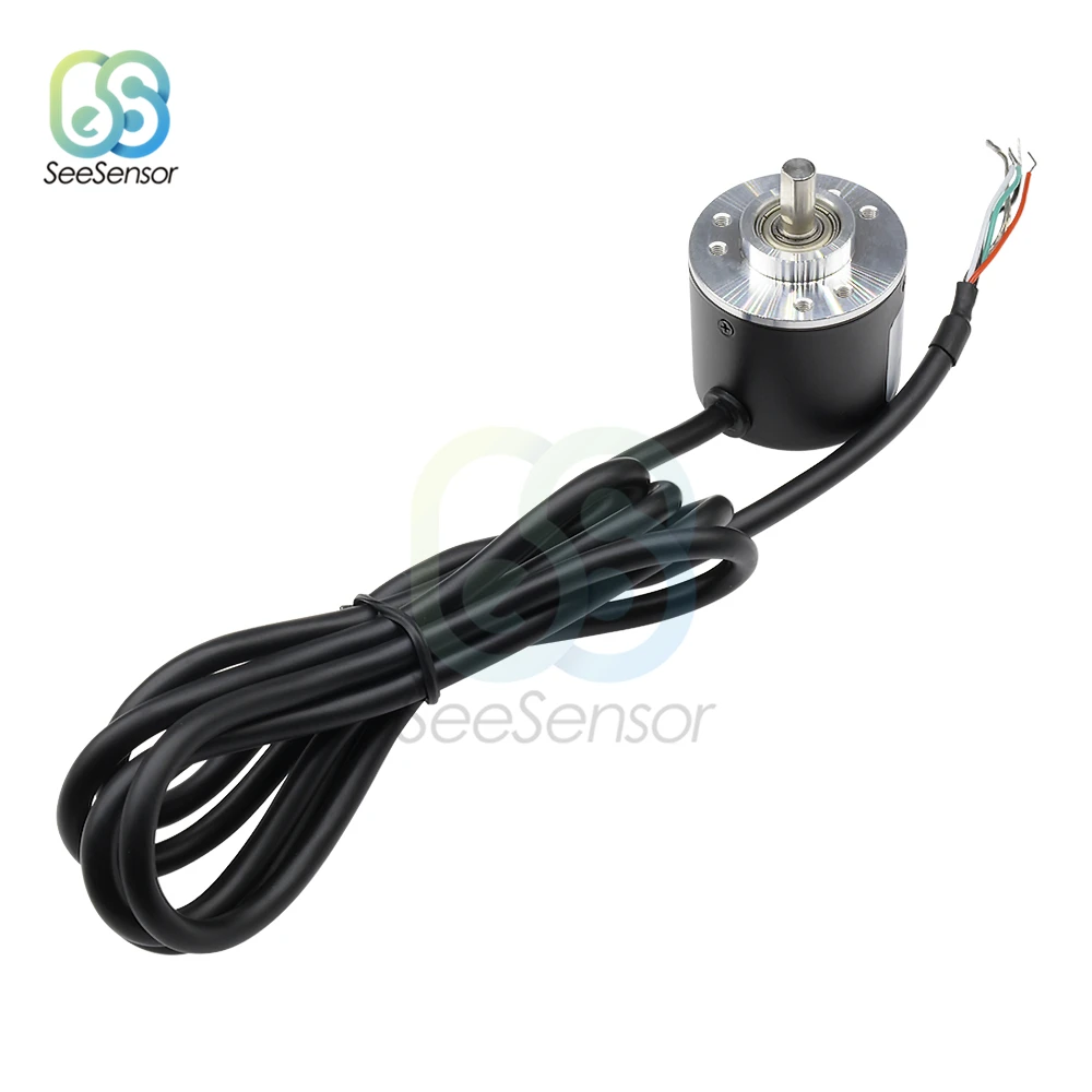 NEW Encoder 360P/R 600 P/R Photoelectric Incremental Rotary Encoder 360 600 Pulse 5-24V AB 2 Phases 6mm Shaft