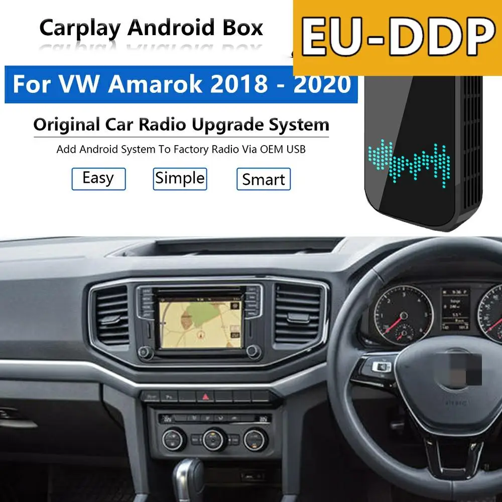 Android AI Box Carplay upgrade For For Volkswagen Amarok 2018 - 2020 Radio Apple Autoradio Car Multimedia Player Wifi