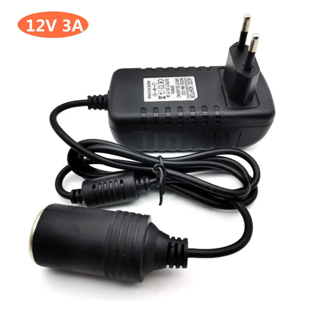 220V AC to DC 12V 1A 2A 3A Car Cigarette Lighter Charger Transformer Adapter Socket Car Electronic Devices EU UK US AU Plug