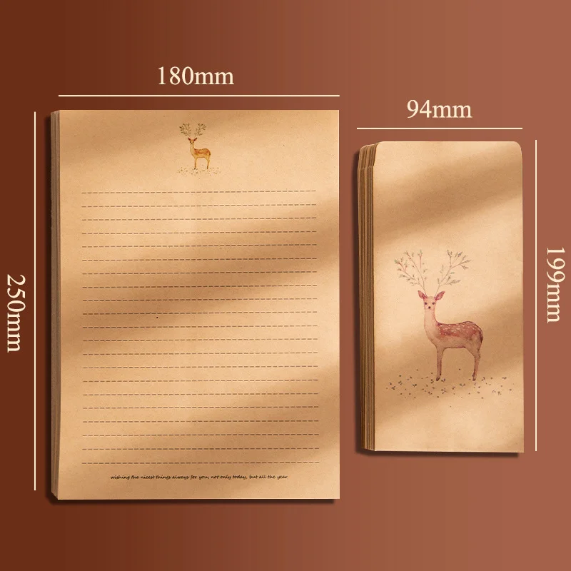 10pcs Vintage Deer Animal Paper Envelope Scrapbook Envelope Letter Paper Envelope Kawaii Stationery Gift