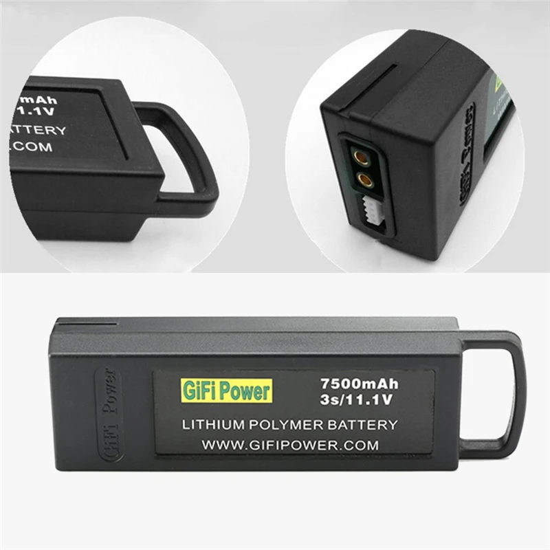 11.1V 7500MAh Pin Lipo Lớn Dự Phòng Cho Yuneec Q500/Q500 +/Q500 4K/Q500 + PRO 4K Cho 7.4V Máy Bay Không Người Lái Pin