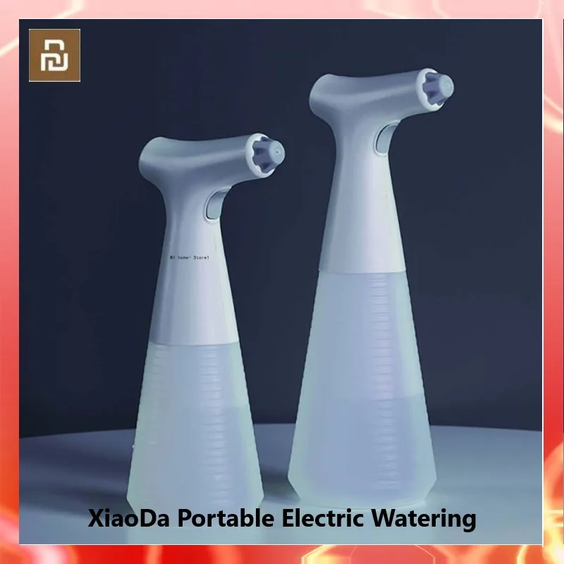 XiaoDa 550ml/900ml Portable Electric  Automatic Watering Can USB Type-C Rechargeable Nano Steam Water Spray Bottle Kettle