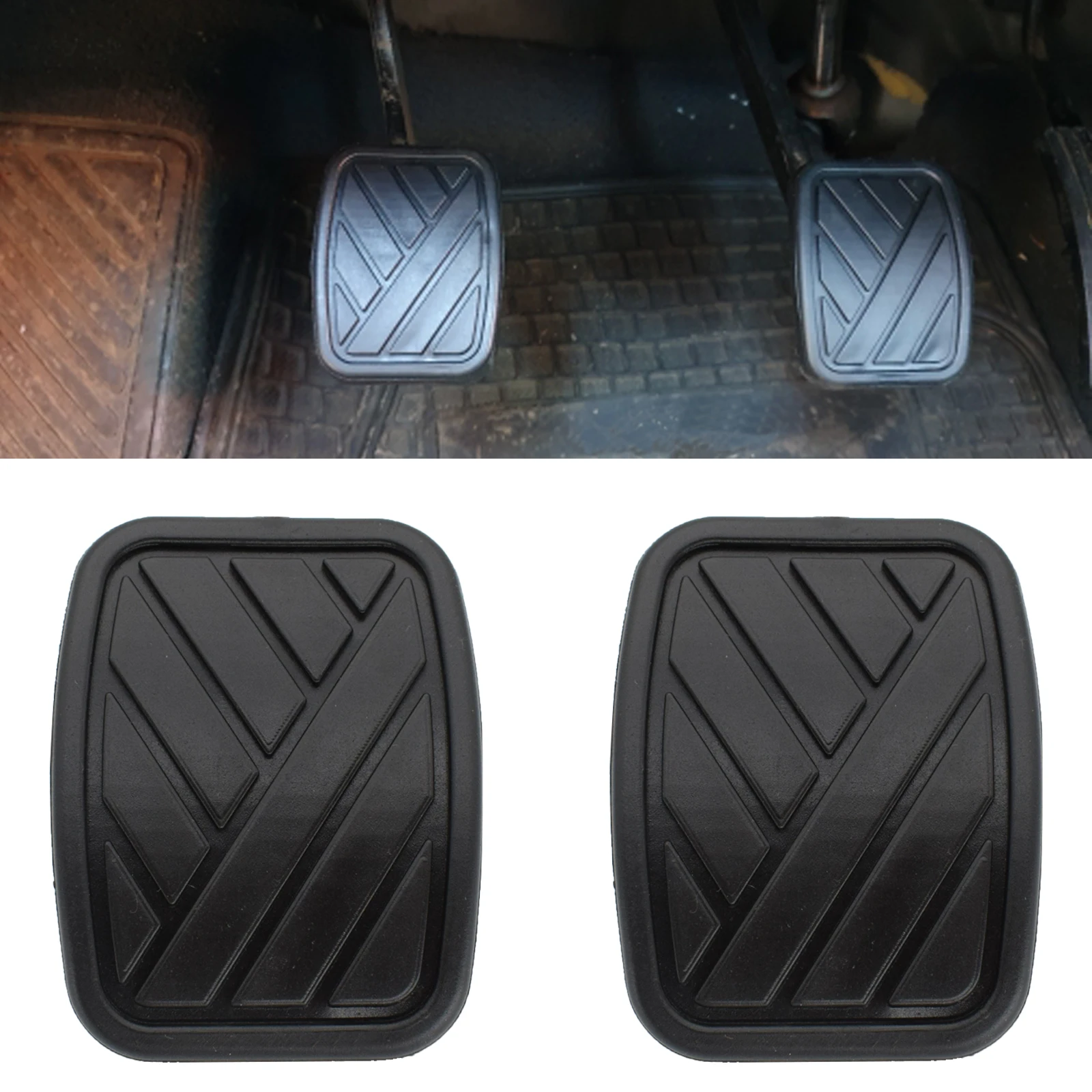 2PCS Brake Clutch Pedal Pad Covers For Suzuki Swift Vitara Samurai Esteem SX4 Aerio X90 Sidekick Geo Metro Tracker 49751-58J00