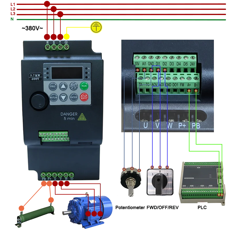 Imagem -02 - Phase 5hp Vfd Variador Variável do Inversor de Freqüência para o Inversor de Controle do Vetor da Velocidade do Motor Ctrl-drive Loja Cw100 3.7 4kw 380v