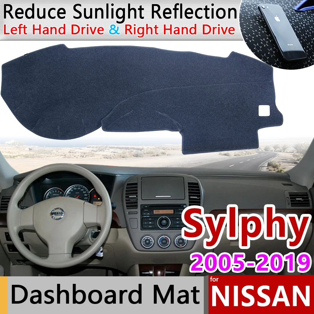 

for Nissan Sylphy G11 2005~2019 Bluebird Anti-Slip Mat Dashboard Cover Pad Sunshade Dashmat Accessories 2009 2010 2011 2012 2013