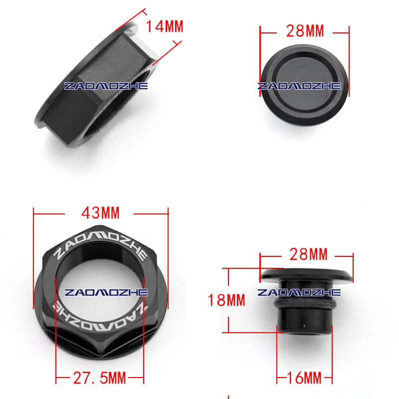 For SUZUKI GSX-R 750 GSX-R 1000 GSXR600 2006-2017 Motorcycle Central Console Top Triple Clamp case Stem Nut Set Center Cap M28