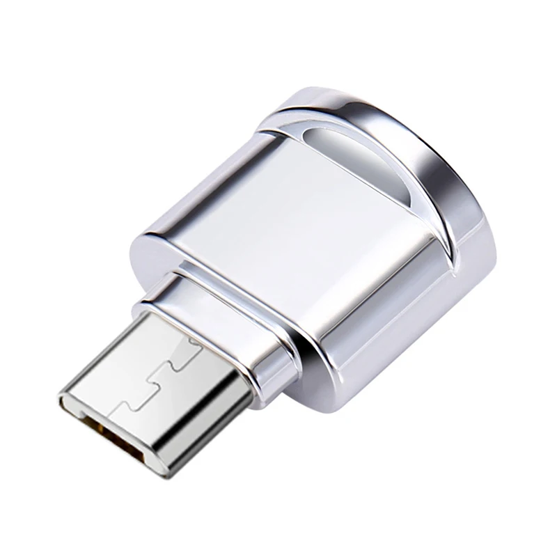 Mini adattatore per lettore di schede di memoria per telefono otg Micro usb 2.0 di alta qualità cardreader in alluminio per laptop micro SD/TF microsd