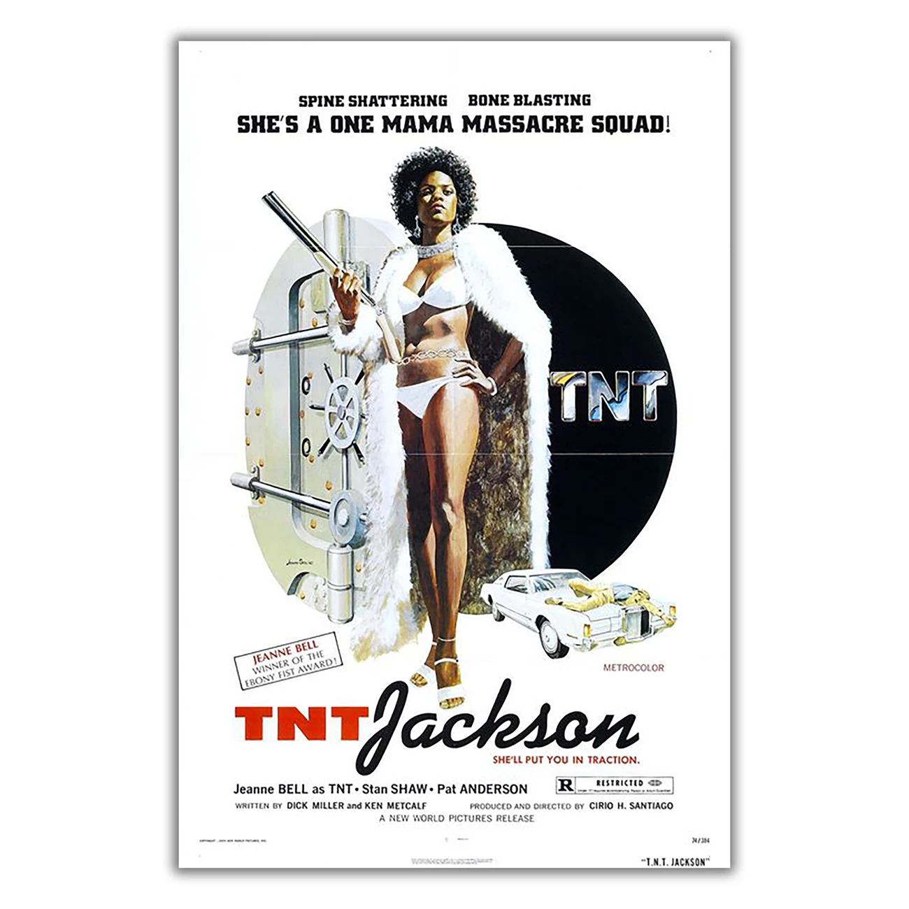 WM3417 T.N.T. Jackson Classic Movie HD Silk Fabric Poster Art Decor Indoor Painting Gift