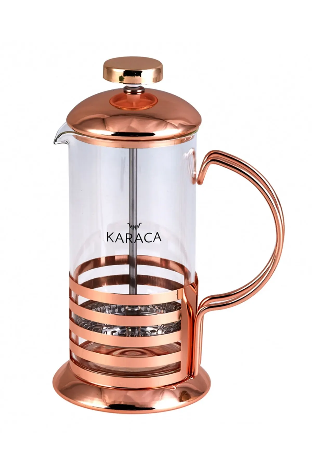 Coffee Bean French Press Bronze Linear 350 Ml Metal Plating Glass Modern Filter Coffee Brewing Product New Fast Shipping