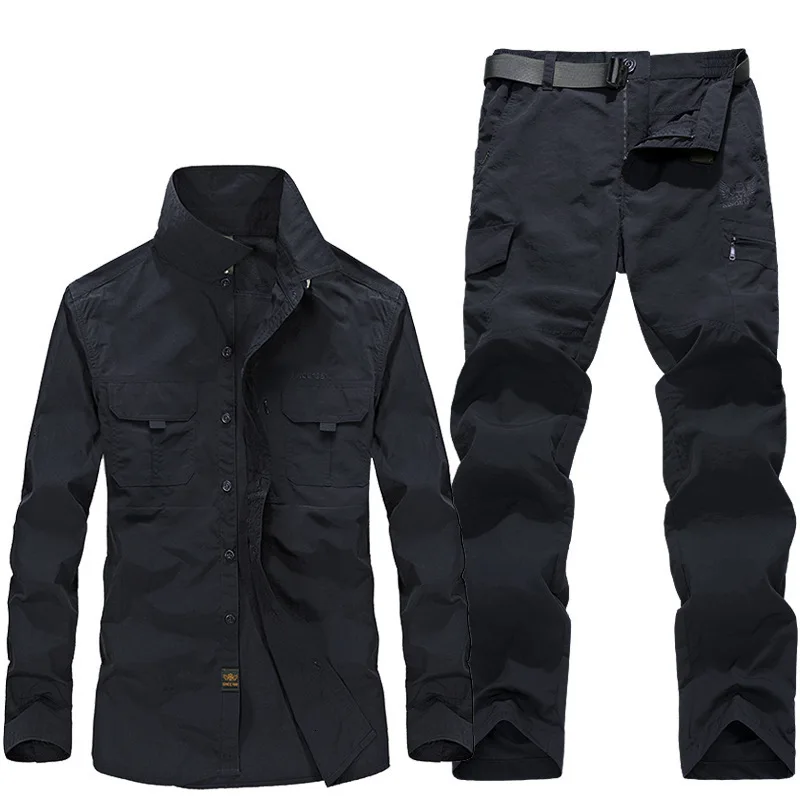 

Outdoor Militar Men Women Quick-drying Breathable Long Sleeve Shirt Pants Hiking Camping Trekking Fishing Climbing Suit