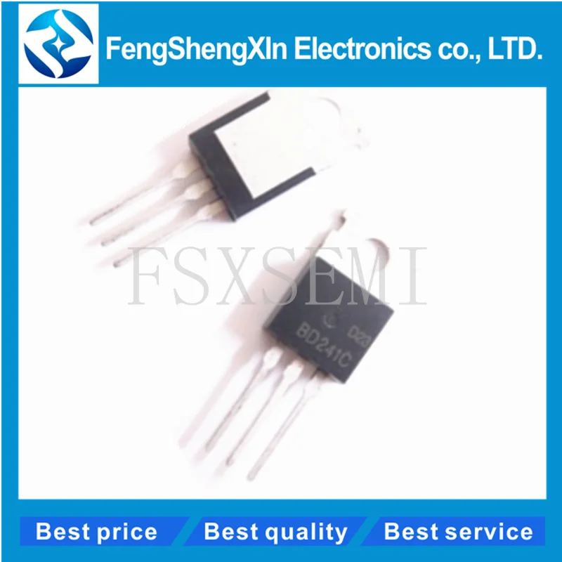 10pcs/lot BD241C TO-220 BD241 BD242C BD243C BD244C Silicon NPN Power Transistors