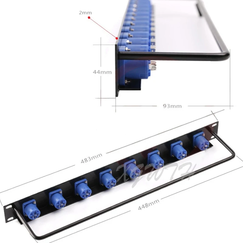 Rack Patch Panel 8 12 16 Way Speak On Chassis Connnector 1U Flight Case Mount For Professional Loudspeaker Audio Cable Male Plug