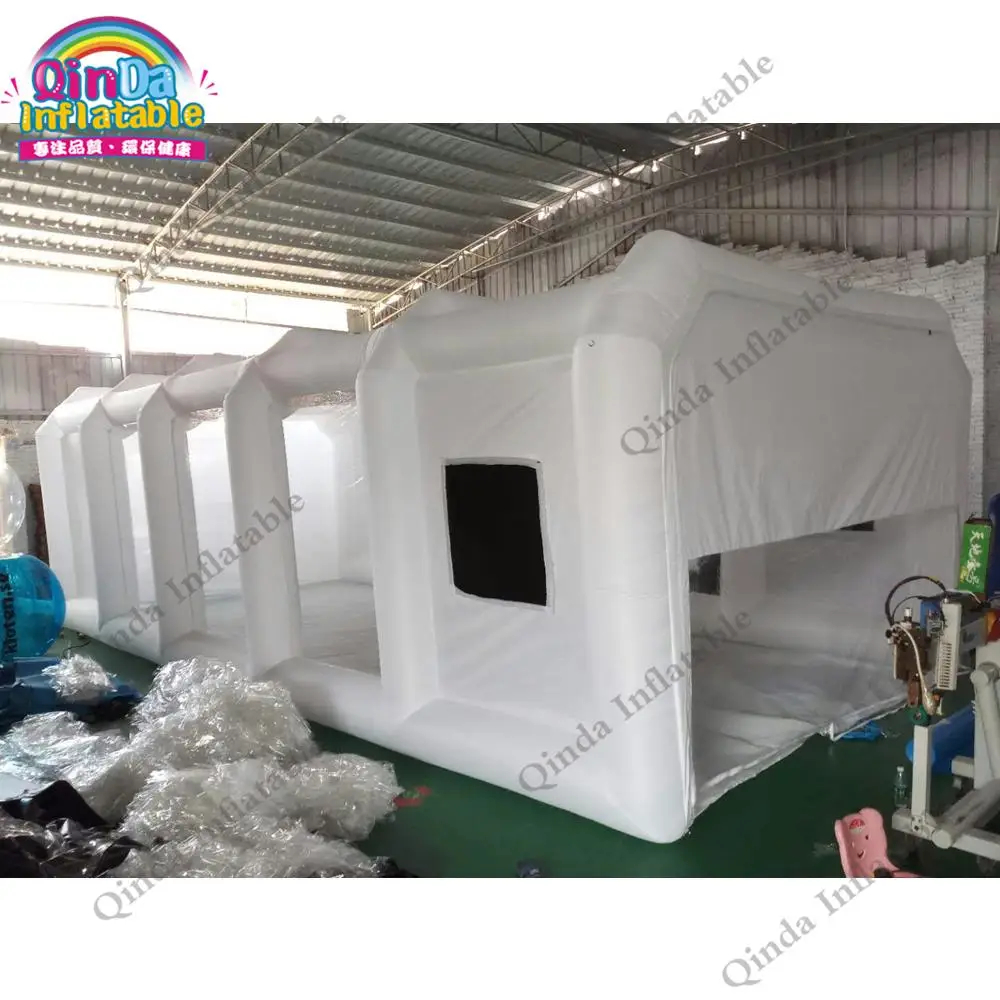 Car White 10X5x3.5M Spray Paint Booth Factory Price Inflatable Paint Spray Booth With Free Air Blower