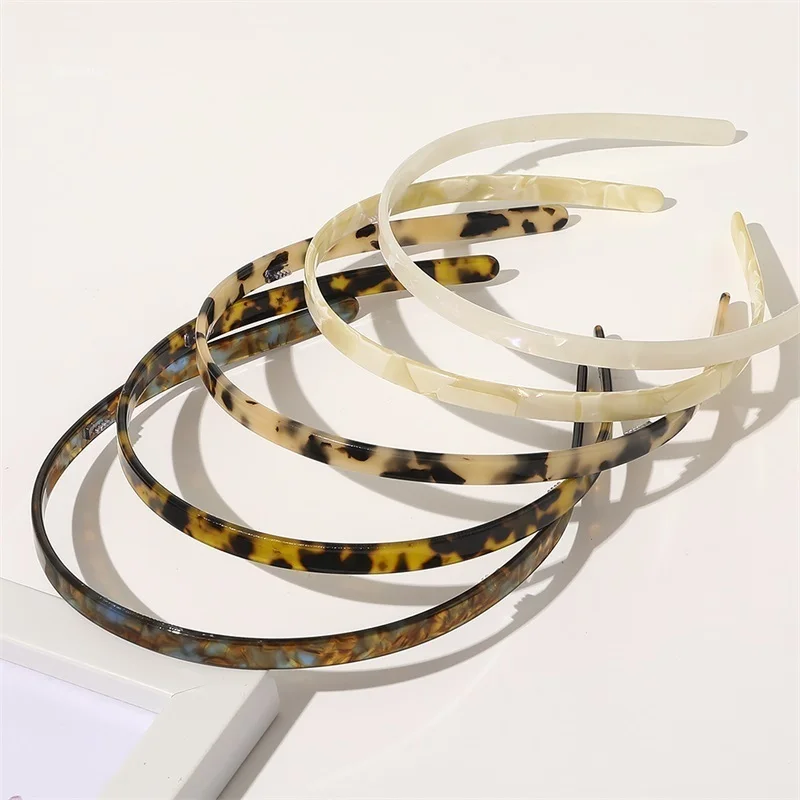 Vintage Hair Band Women Bezel Elegant Colorful Korean Acetate Headbands for Hair Woman Hair Hoop Bezel for Hair Hair Accessories