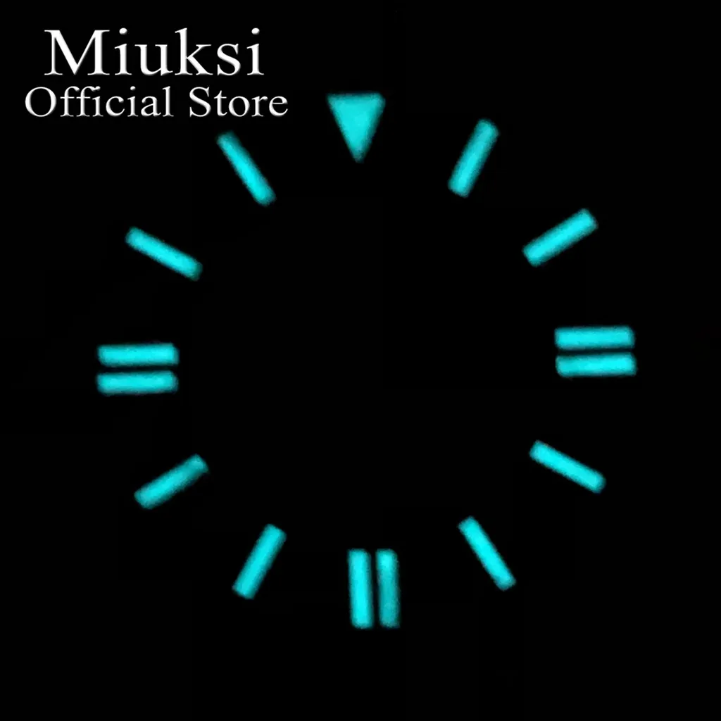 Miuksi 28.5mm/31mm black blue green red yellow watch dial luminous fit NH35 NH36 ETA2824 2836 Miyota 8215 DG2813 3804 movement